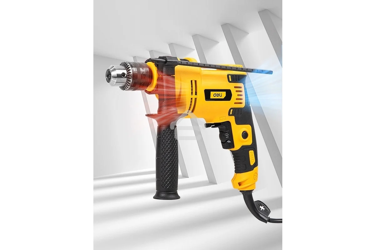 Дрель Deli DL-CZ13-E1, 650Вт, сетевая, ударная