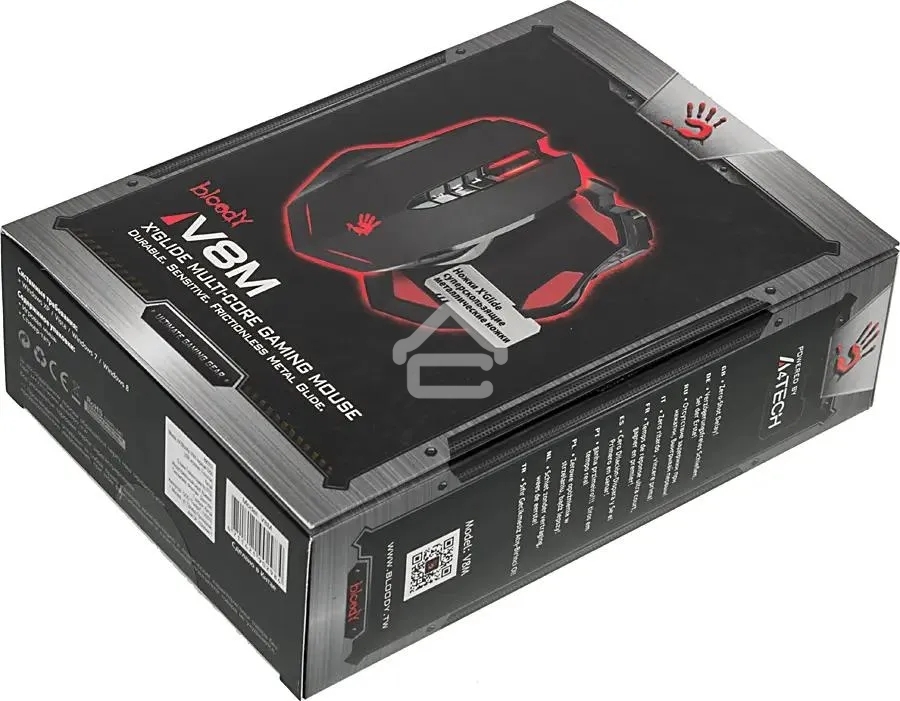 Мышь проводная A4Tech Bloody V8M Max черный, 12000 dpi, USB, кнопки - 10
