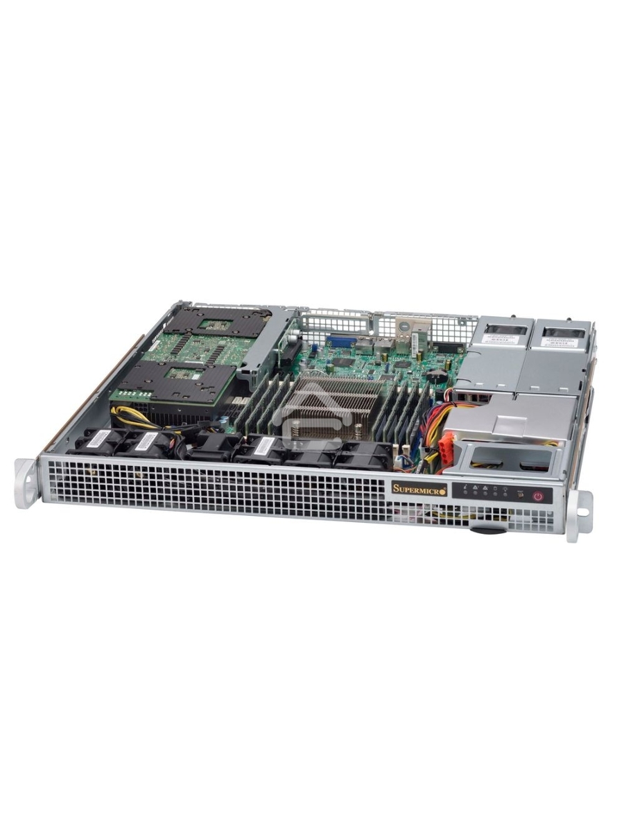 Компьютерный корпус 1U, Support WIO MB, max MB size 12.3