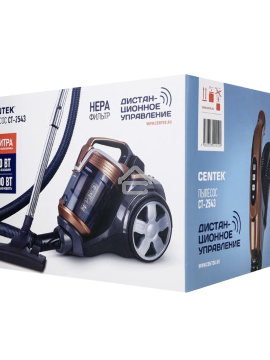 Пылесос Centek CT-2543 серый/бронзовый, 450/2400 Вт, уборка сухая, пылесборник контейнер, 3 л