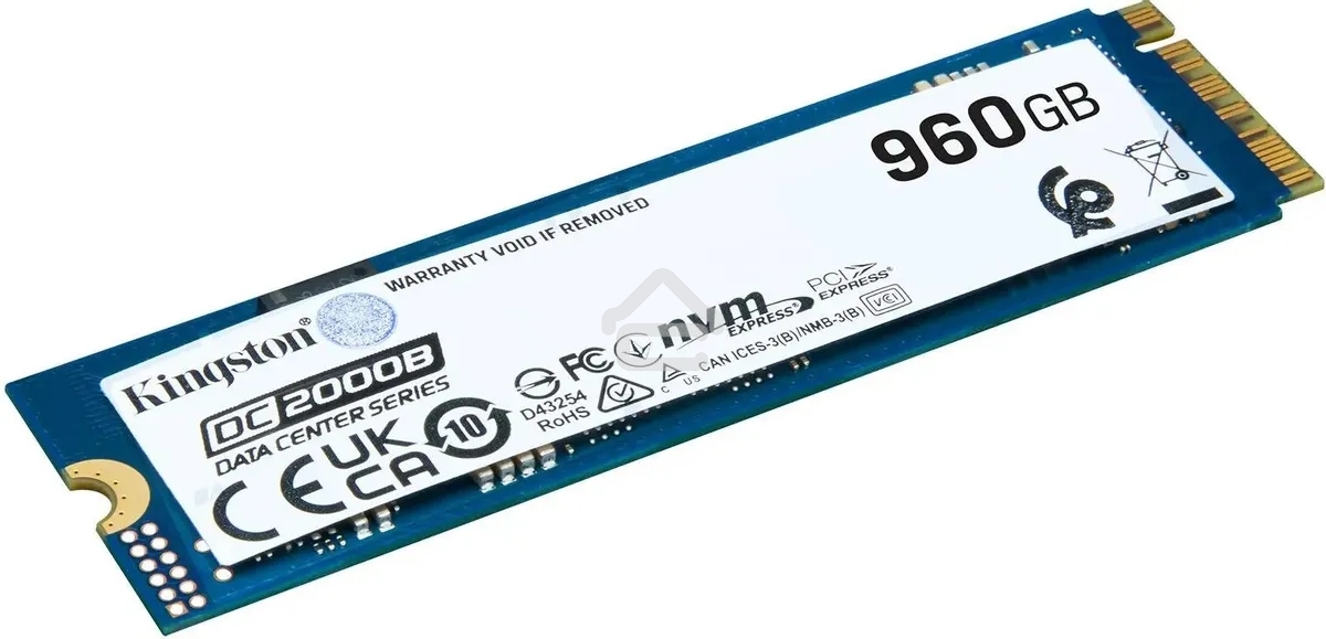 Накопитель SSD Kingston PCIe 4.0 x4 960Gb SEDC2000BM8/960G DC2000B M.2 2280 0.4 DWPD
