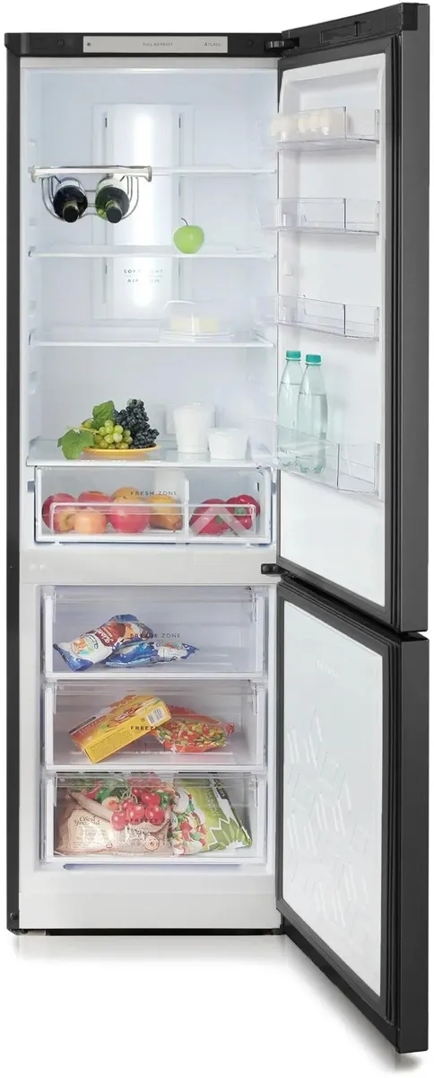 Холодильник Бирюса Б-W960NF графит двухкамерный 240/100л морозилка снизу, No Frost