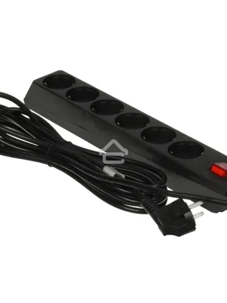 Фильтр SVEN Optima 5,0 м (6 розеток с защитными шторками) черный, цветная коробка