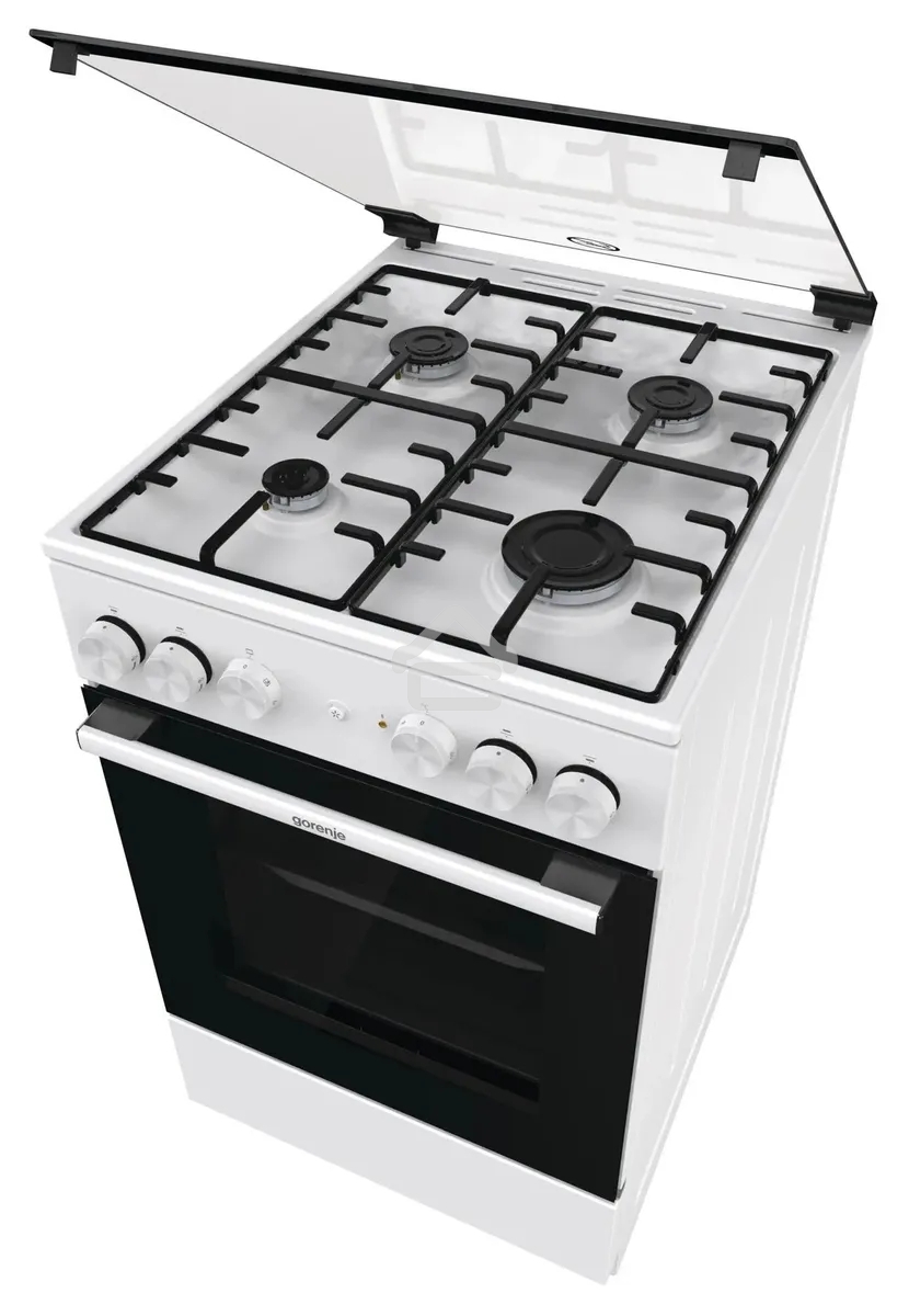 Плита комбинированная Gorenje GK5A21WH белый, конфорок 4 газовых, духовка 68 л, 50 см x 85 см x 59.4 см