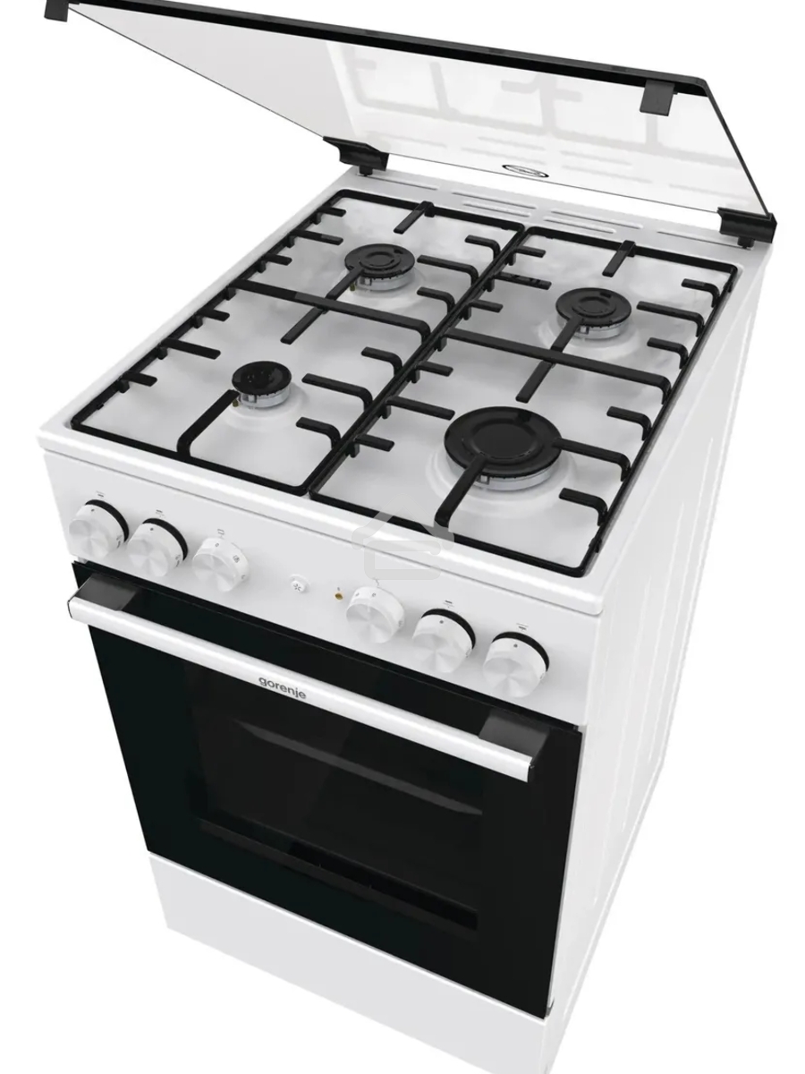Плита комбинированная Gorenje GK5A21WH белый, конфорок 4 газовых, духовка 68 л, 50 см x 85 см x 59.4 см