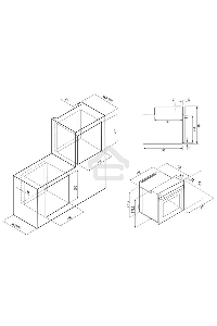 Духовой шкаф газовый Krona STRETTO 45 BL чёрный