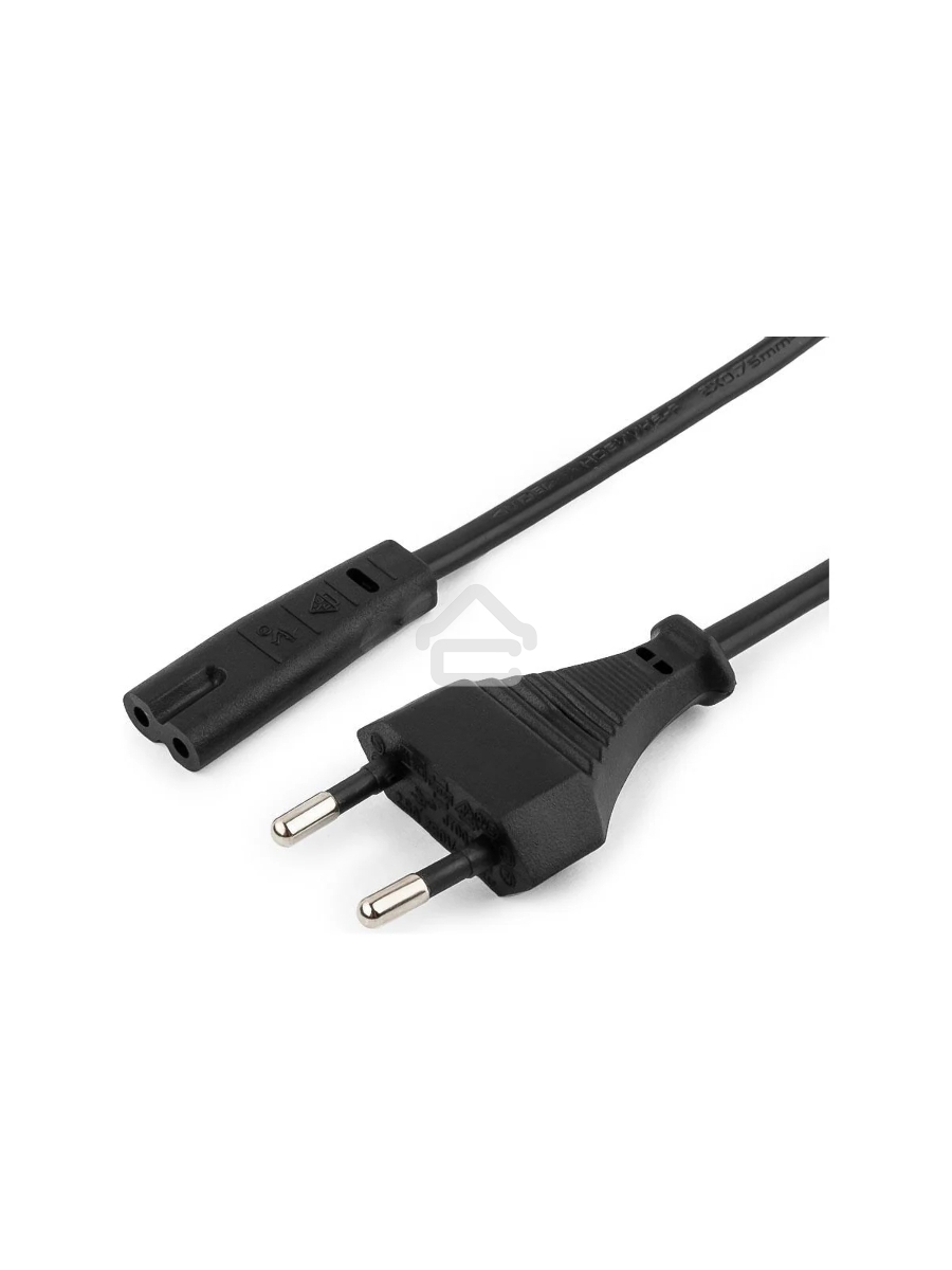 Шнур PowerCube ШВВП-АП 2*0,75 S52C7-250-2,5-1,8, черный, 1,8 м, S52 - C7, 2-pin