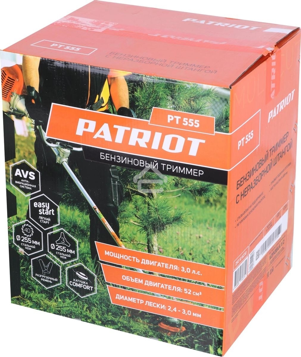 Триммер бензиновый Patriot PT 555 реж.эл.: леска/нож