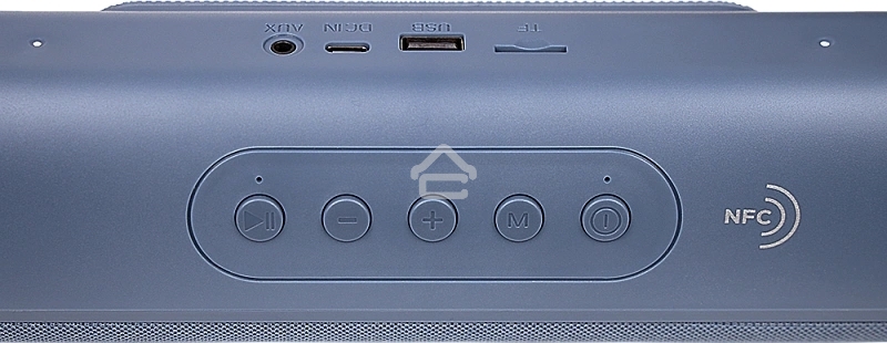 Колонка портатитвная Ural ТТ М100+ синий 6W 1.1 BT/3.5Jack/USB-C 10м 1200mAh (без.бат) (УРАЛ ТТ М100+ СИНИЙ)