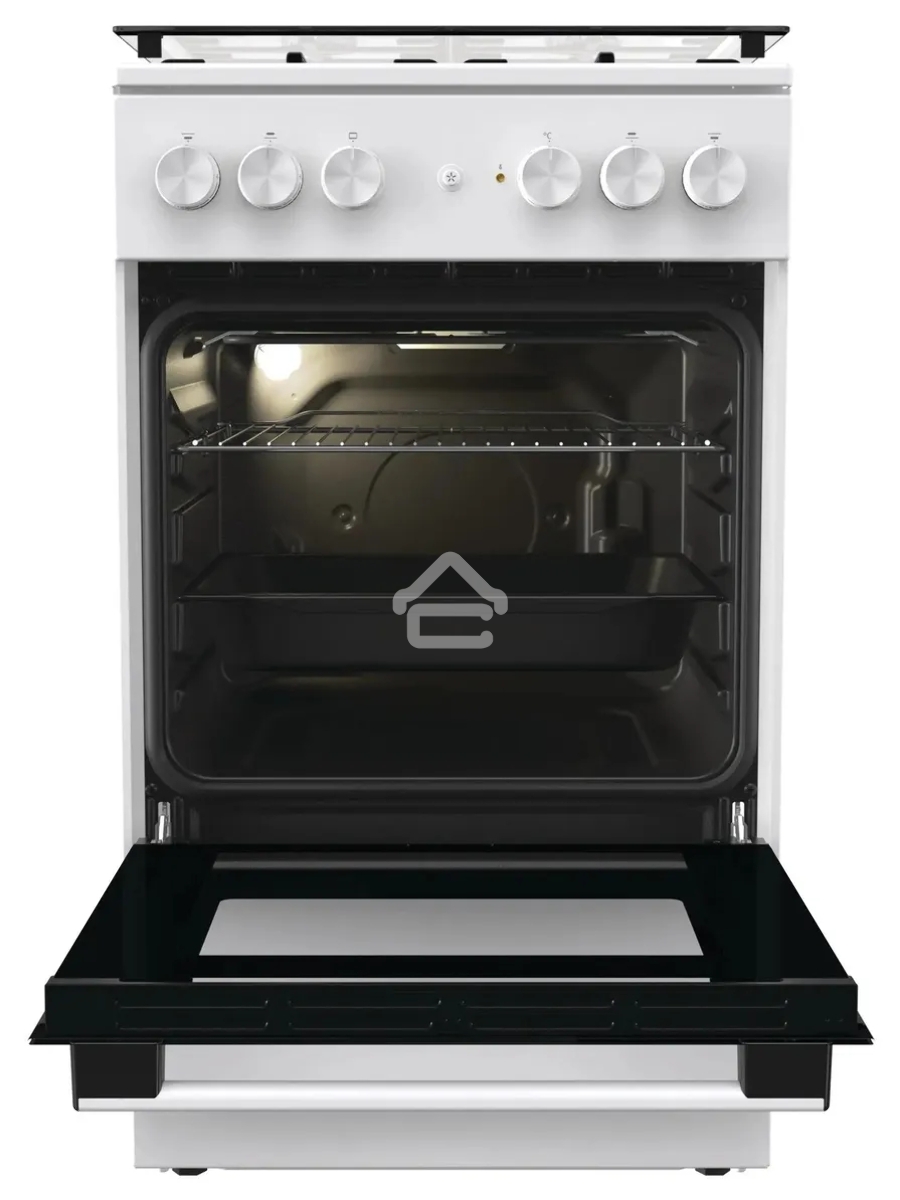Плита комбинированная Gorenje GK5A21WH белый, конфорок 4 газовых, духовка 68 л, 50 см x 85 см x 59.4 см