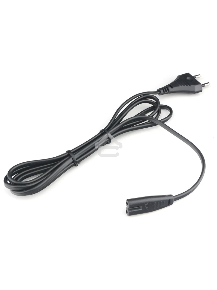 Шнур PowerCube ШВВП-АП 2*0,75 S52C7-250-2,5-1,8, черный, 1,8 м, S52 - C7, 2-pin