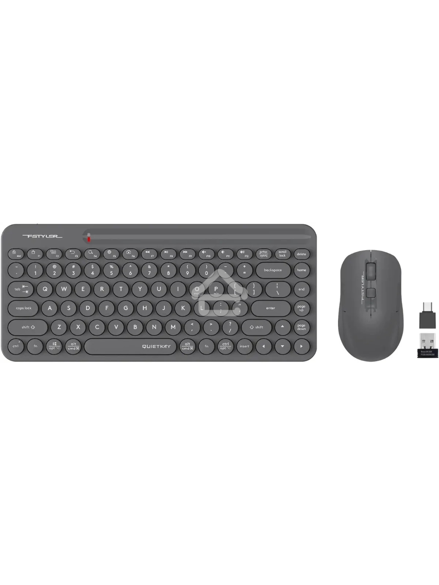 Клавиатура + мышь A4Tech Fstyler FG3200 Air2 клав:серый мышь:серый USB беспроводная slim Multimedia