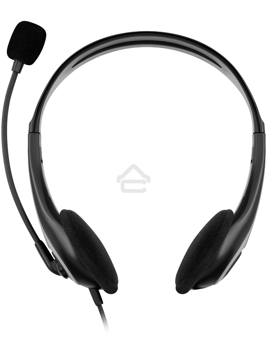 Наушники с микрофоном Оклик HS-M300 черный/серый 1.8м накладные оголовье (1876323)