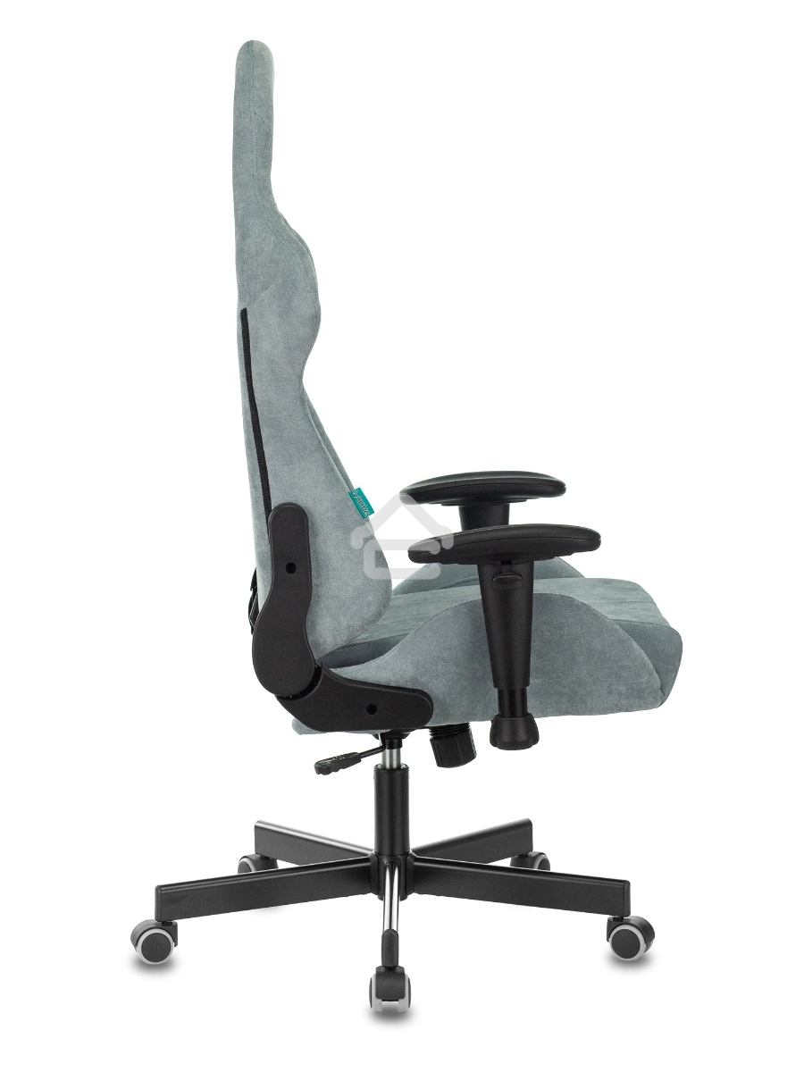 Кресло игровое Бюрократ VIKING KNIGHT LT28 FABRIC серо-голубой крестовина металл/пластик