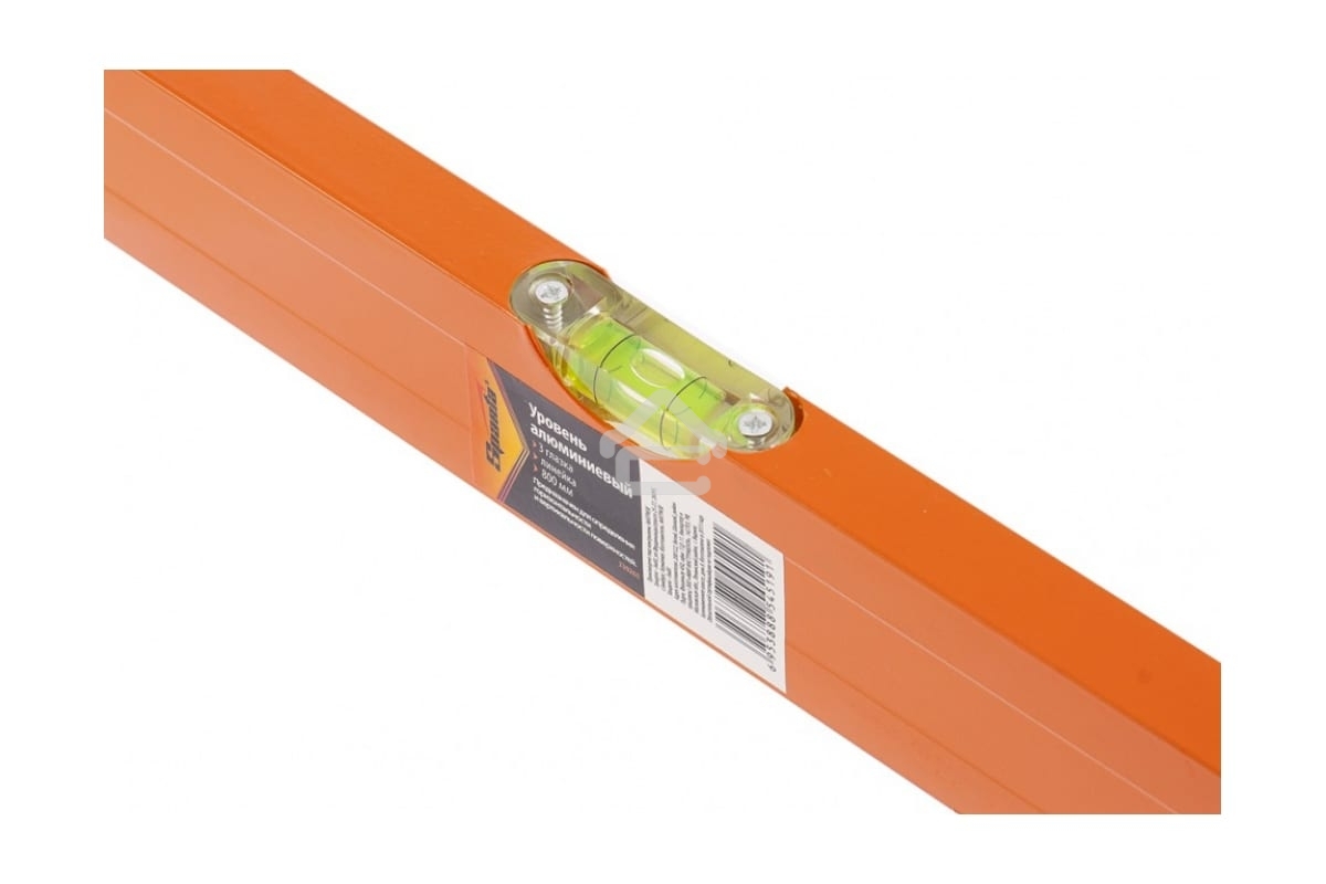 Уровень алюминиевый Sparta 800 мм, 3 глазка, желтый, линейка