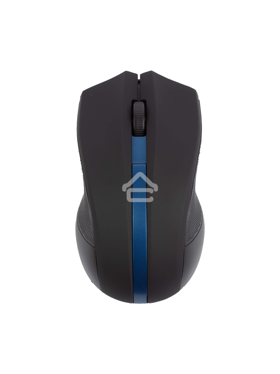 Мышь беспроводная HIPER HOMW-074 черный/синий, 1000 dpi, радиоканал, USB, кнопки - 3