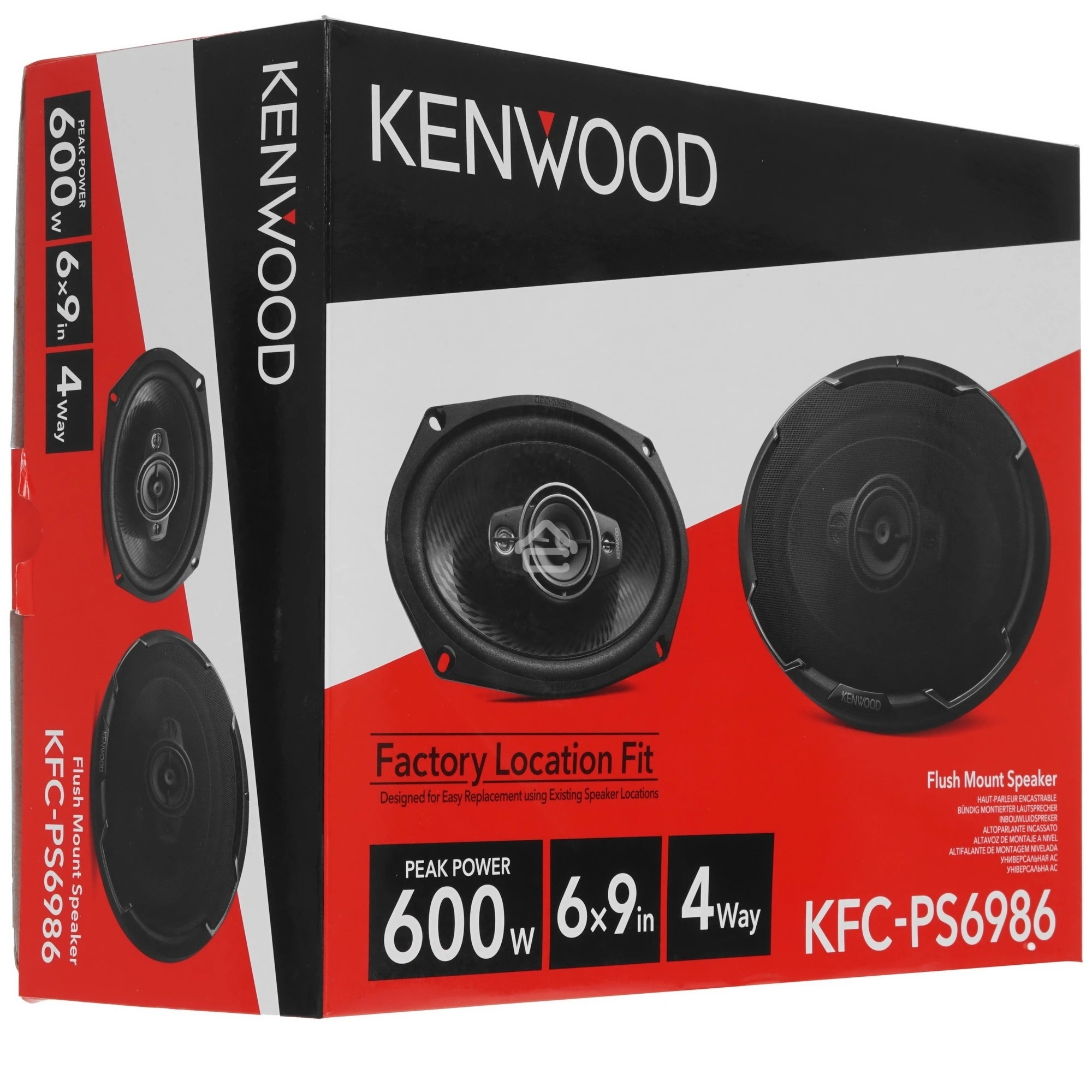 Колонки автомобильные Kenwood KFC-PS6986 600Вт 88дБ 4Ом 15x23см (6x9дюйм) (ком.:2кол.) коаксиальные четырехполосные