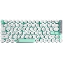 Беспроводная клавиатура Gembird KBW-9, 80кл, подсветка 6 цв, BT 5.1/радио/USB, белая