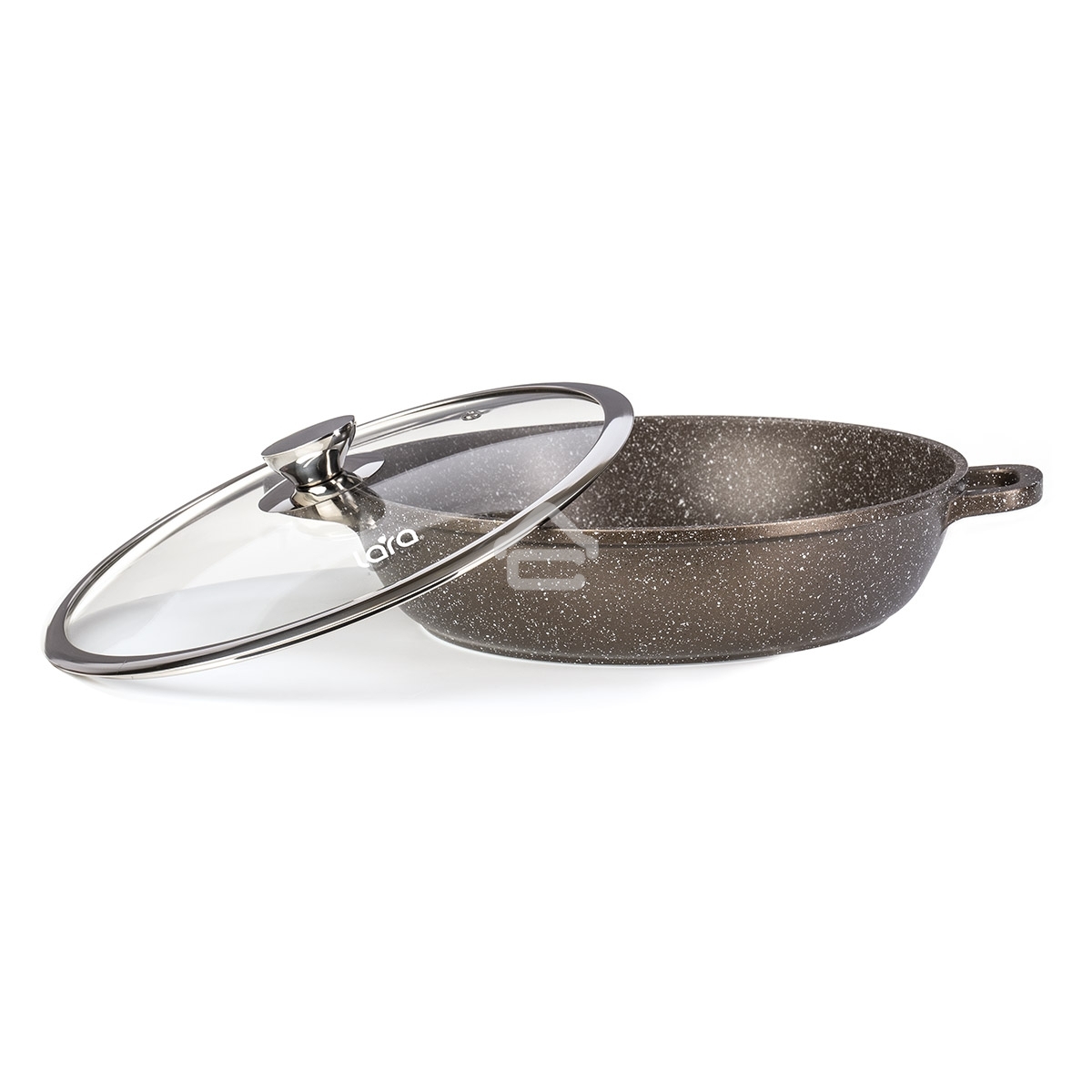 Сотейник LARA LR02-211 choco 2,9 л, 24 см, литой алюминий, с крышкой