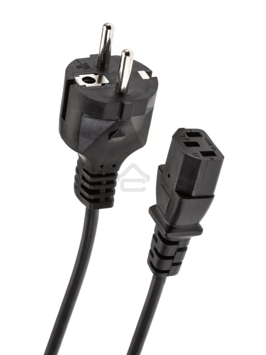 Кабель компьютер-розетка 220V EURO VDE 3G*1.0mm2 медь TELECOM TE021-CU 1,8м