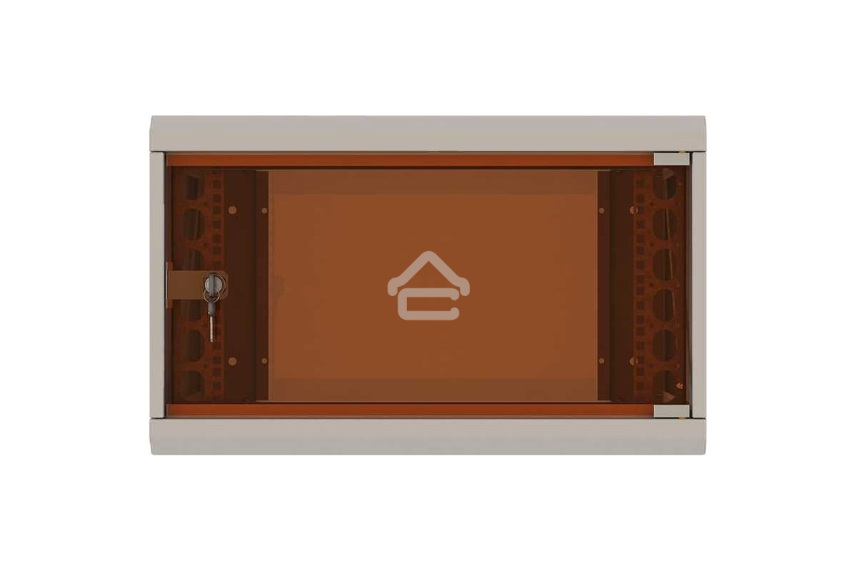 Шкаф коммутационный Suprlan (05-1206) настенный 12U 600x600мм пер.дв.стекл направл.под закл.гайки 70кг RAL 7035 535мм 26.22кг 620мм