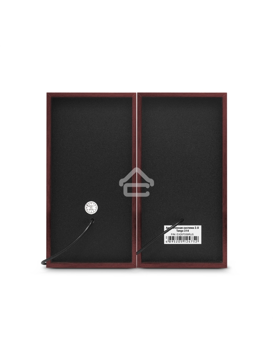 Акустическая система 2.0 ExeGate EX287059RUS Tango 314 (питание USB, 2х3Вт (12 Вт RMS), 80-20000Гц, темное дерево)