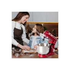 Миксер планетарный Endever Sigma-121, красный, 1800Вт, объем чаши 6 л, планетарная система смешивания, 2 шт/уп.