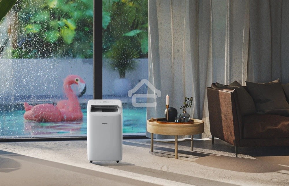 Кондиционер мобильный Hisense AP-12CW4GQCS00 12000 BTU, 25 м², 50 дБ, охлаждение, осушение, белый