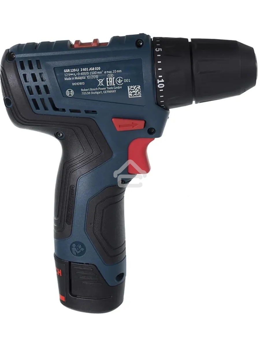 Дрель-шуруповерт Bosch GSR 120-LI Аккумуляторная, Кейс
