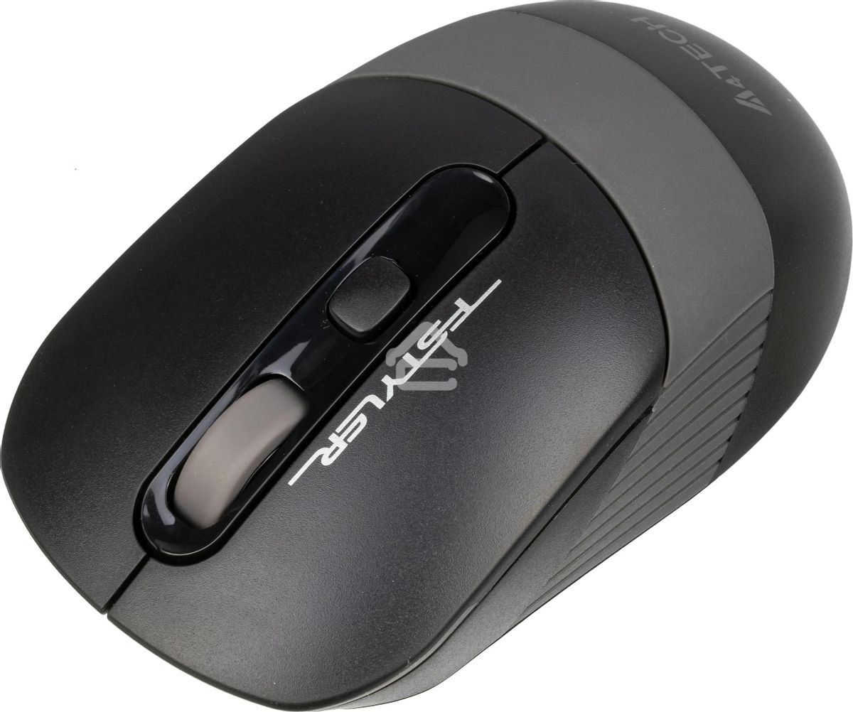 Мышь беспроводная A4Tech Fstyler FG10S черный/серый, 2000 dpi, радиоканал, USB, кнопки - 4