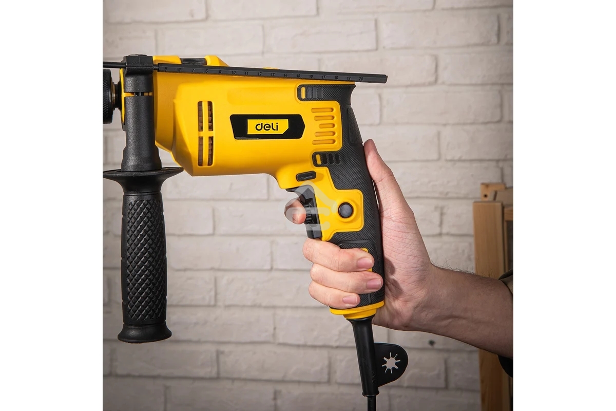 Дрель Deli DL-CZ13-E1, 650Вт, сетевая, ударная