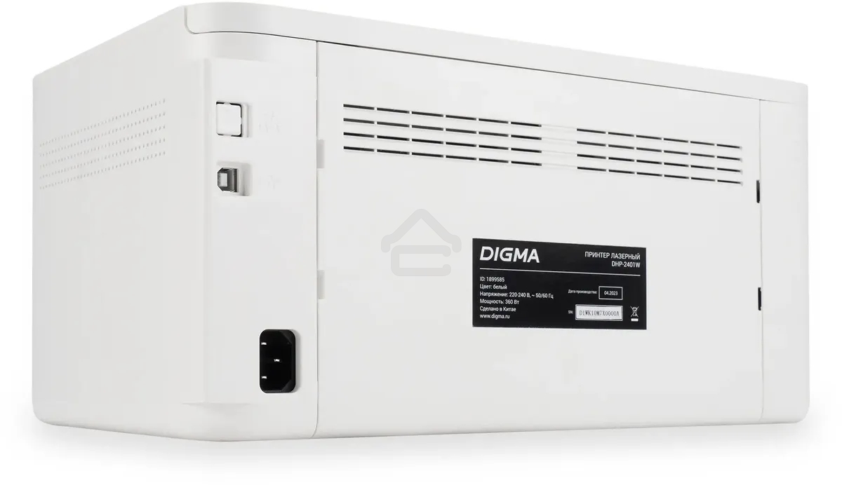 Принтер лазерный Digma DHP-2401W белый, A4, ч/б, печ. до 24 стр/мин., 600 x 600 dpi, USB, Wi-Fi, BlueTooth