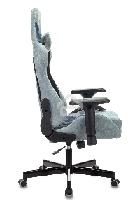 Кресло игровое Бюрократ VIKING 7 KNIGHT BL FABRIC синий текстиль/эко.кожа крестовина металл/пластик