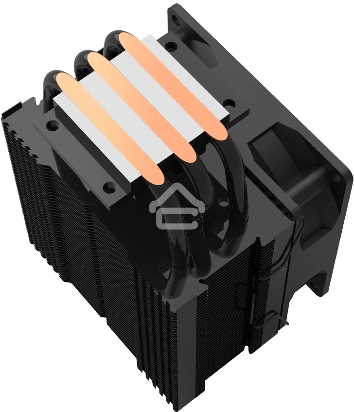 Кулер ZALMAN CNPS4X BLACK V2, 92мм FAN, 3 HEAT PIPES, 4-PIN PWM, 800-2000 RPM, 29DBA, HYDRO BEARING, LGA1851/1700, AM5/AM4, screw type installation