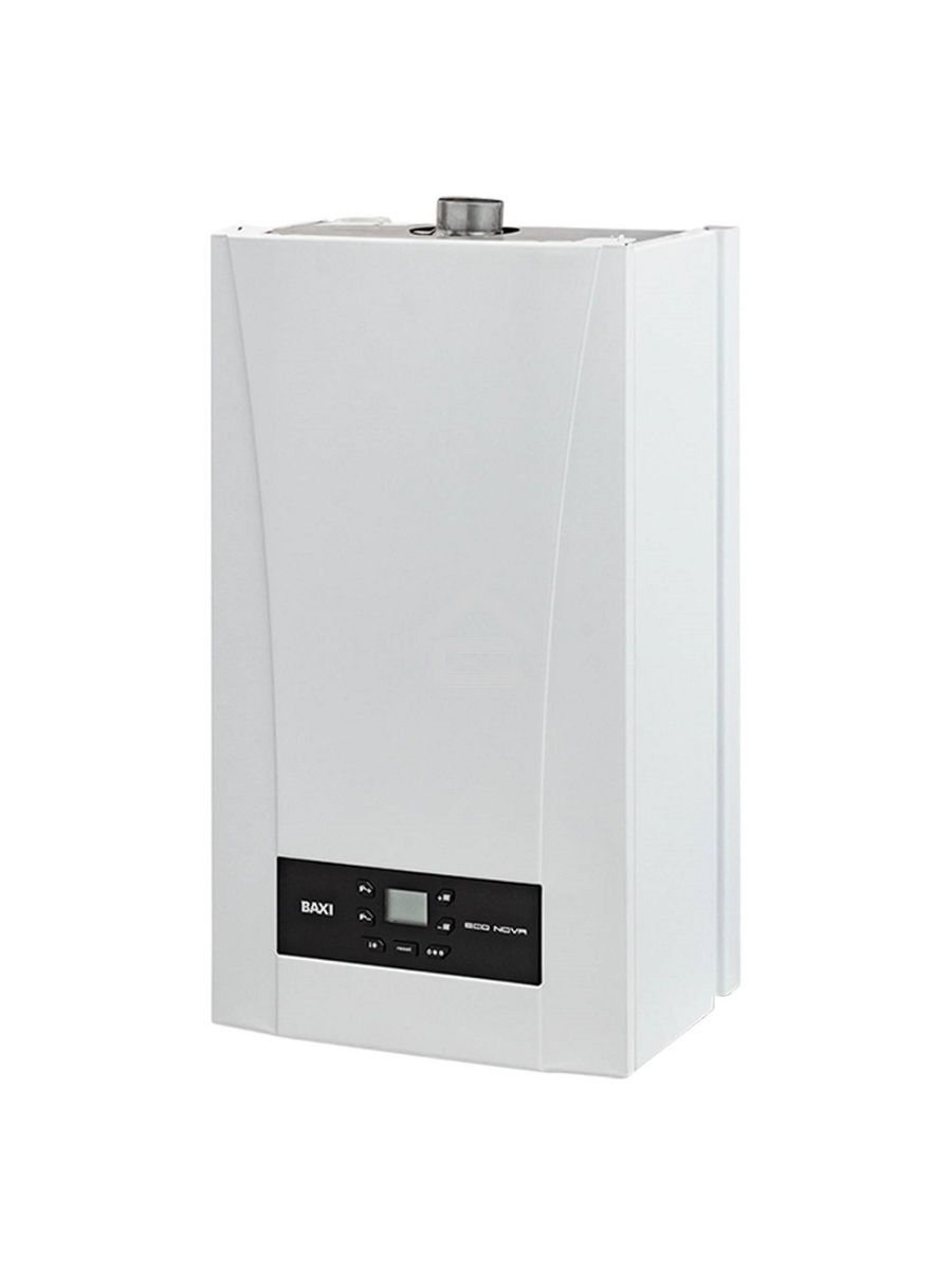 Котёл газовый настенный Baxi ECO NOVA 24F, мощность, кВт-9,6-24, двухконтурный, камера сгорания-закрытая, цвет-белый