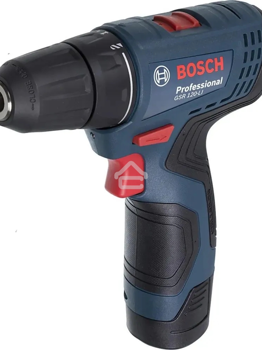 Дрель-шуруповерт Bosch GSR 120-LI Аккумуляторная, Кейс
