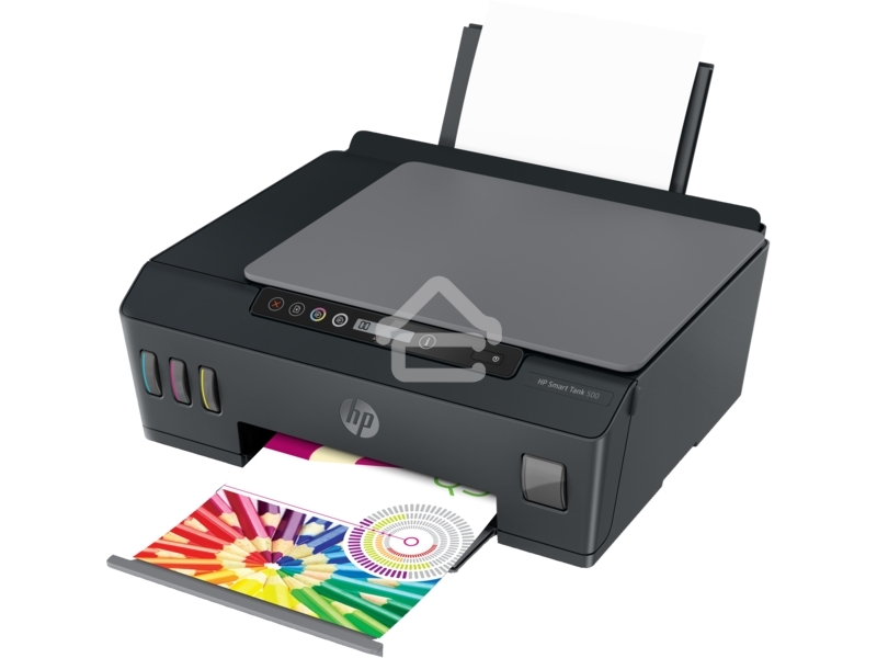 МФУ струйное HP Smart Tank 500 (4SR29A), A4, цветной, печ. до 22 стр/мин. (ч/б) до 16 стр/мин. (цвет), скан. до 8 стр/мин. (ч/б) 4 стр/мин. (цвет), 1200x1200dpi, USB