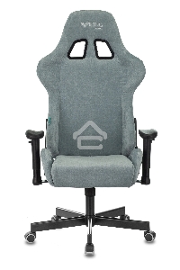 Кресло игровое Бюрократ VIKING KNIGHT LT28 FABRIC серо-голубой крестовина металл/пластик