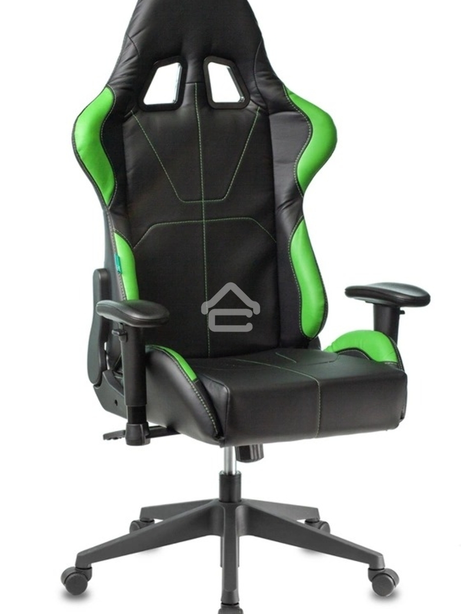 Кресло игровое Бюрократ VIKING 5 AERO LGREEN черный/салатовый искусственная кожа