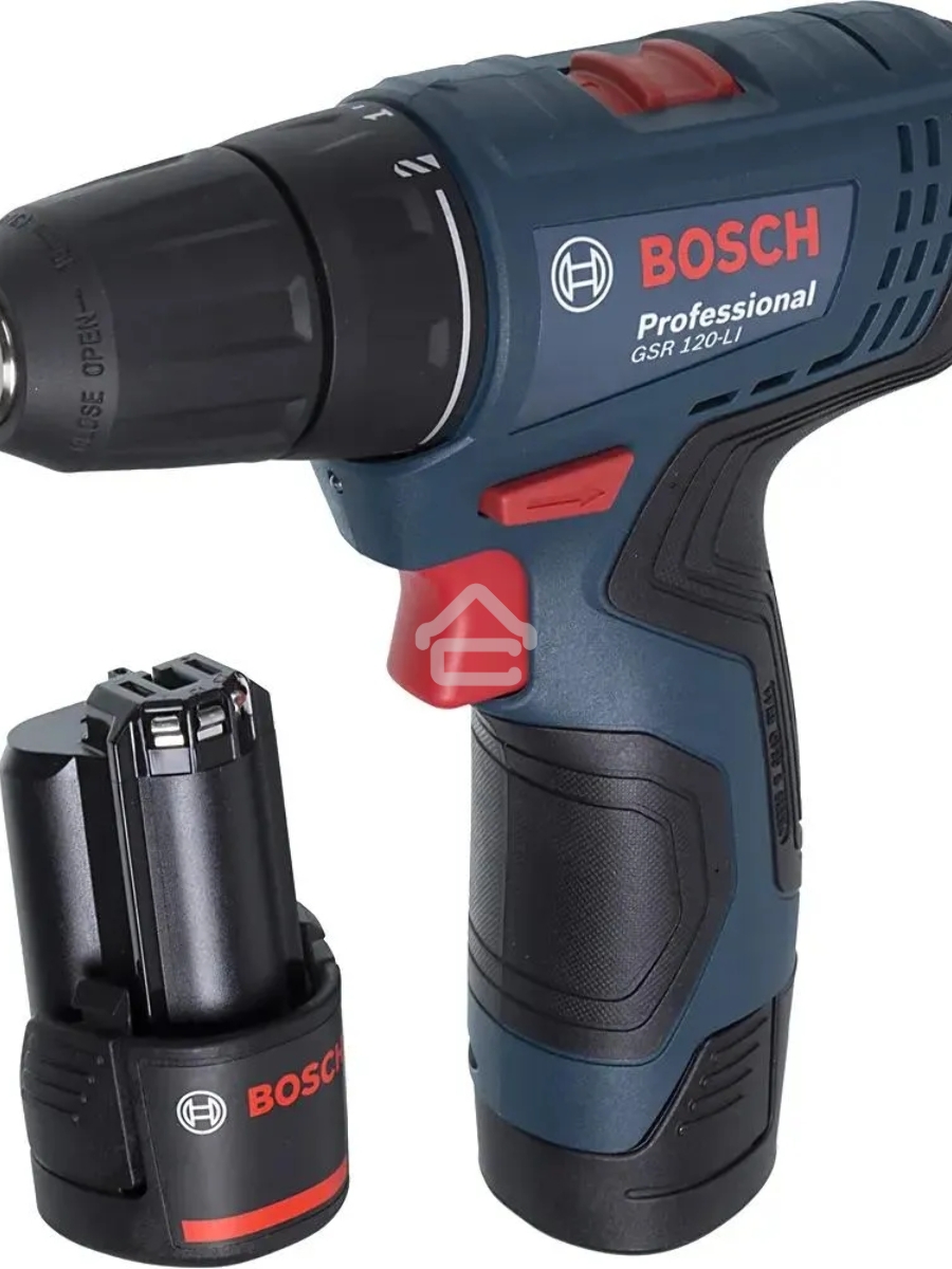 Дрель-шуруповерт Bosch GSR 120-LI Аккумуляторная, Кейс