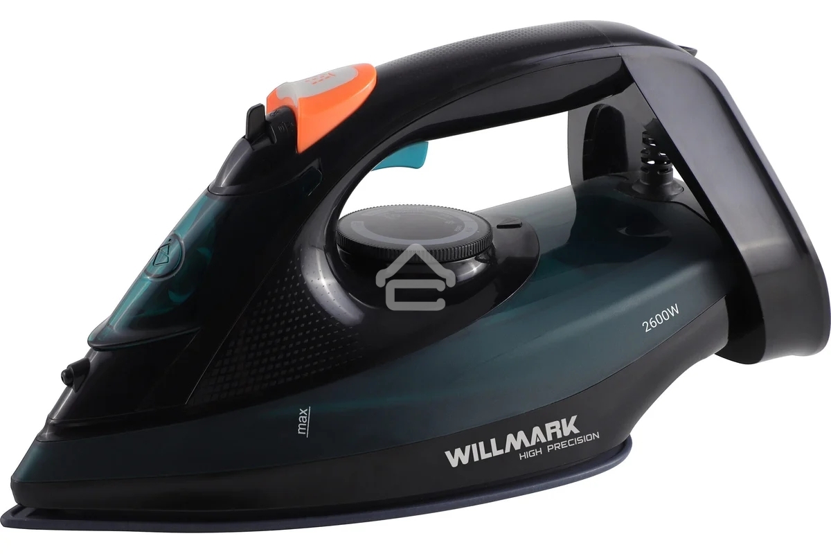 Утюг Willmark SI-2658CA 2600 Вт, черный/темно-зеленый