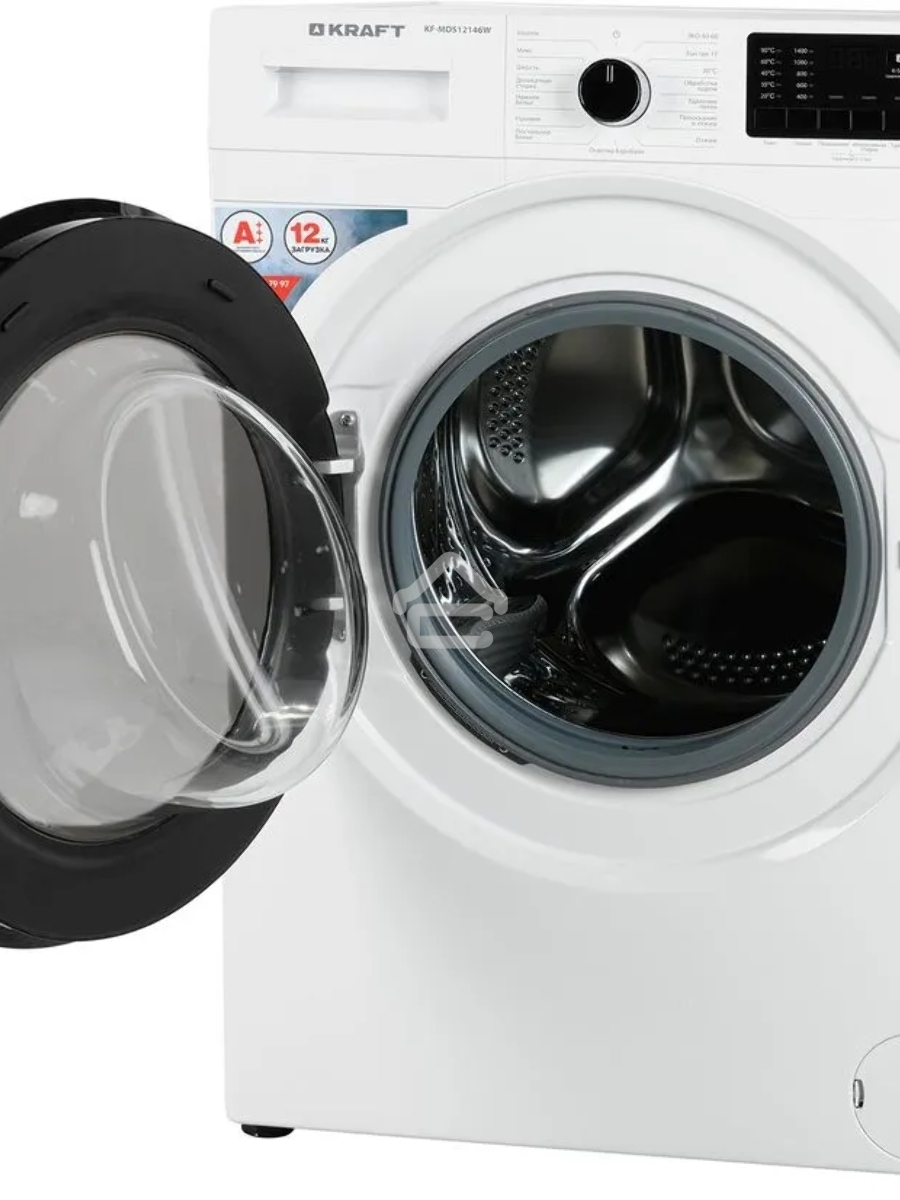 Стиральная машина Kraft KF-MDS12146W белый, загрузка фронтальная 12 кг, 1400 об/мин., класс: А+++