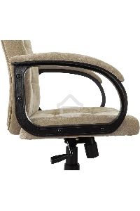 Кресло руководителя Бюрократ CH 002 Fabric Light-21 песочный,  крестов. пластик
