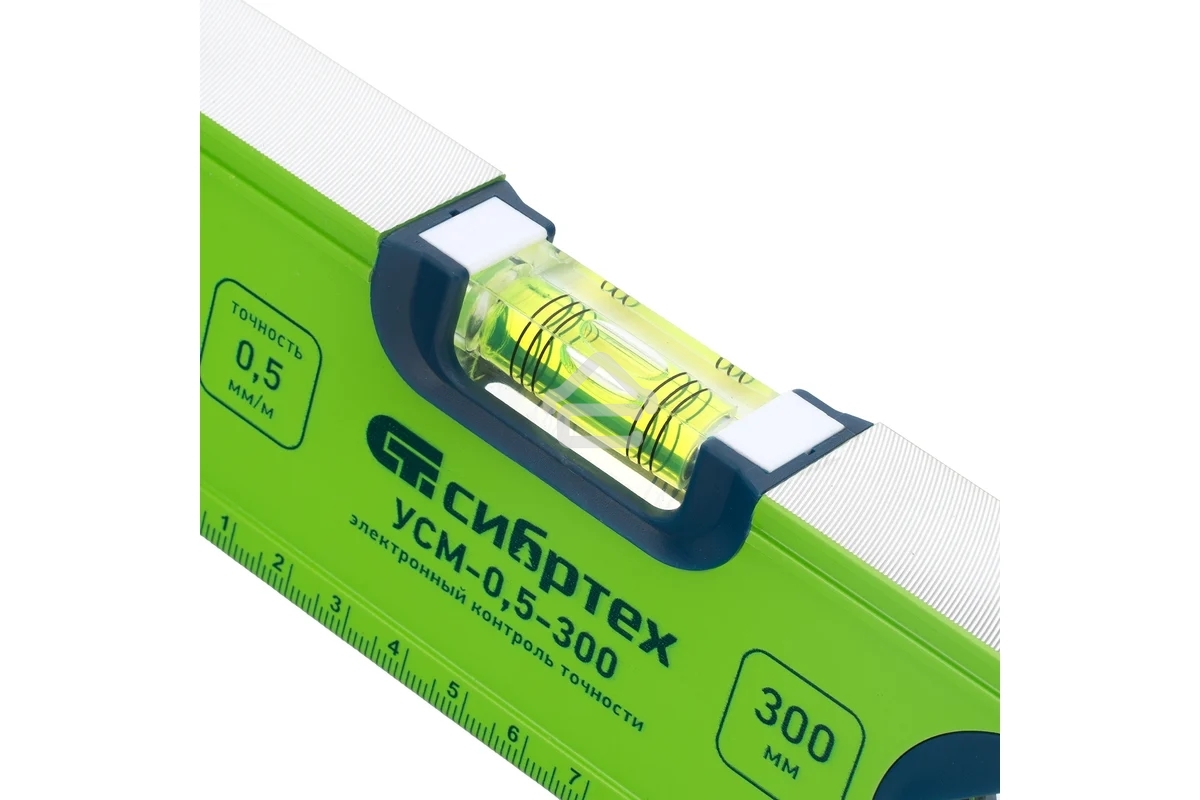 Уровень алюминиевый Сибртех УСМ-0,5-300, фрезерованный, 3 глазка, магнитный, 300 мм