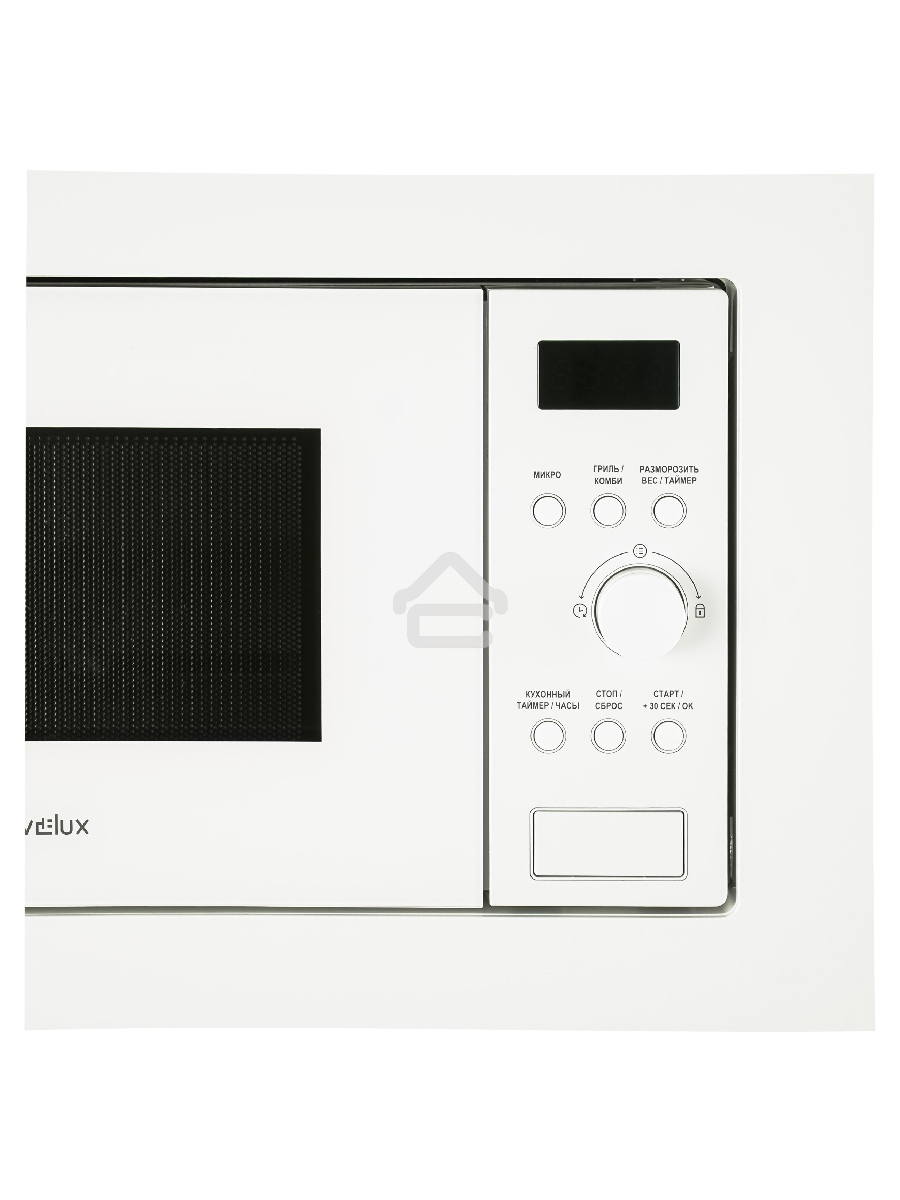Микроволновая печь встраиваемая Evelux MW 20 W белый, 20 л, 700 Вт, переключатели - кнопки/поворотный механизм
