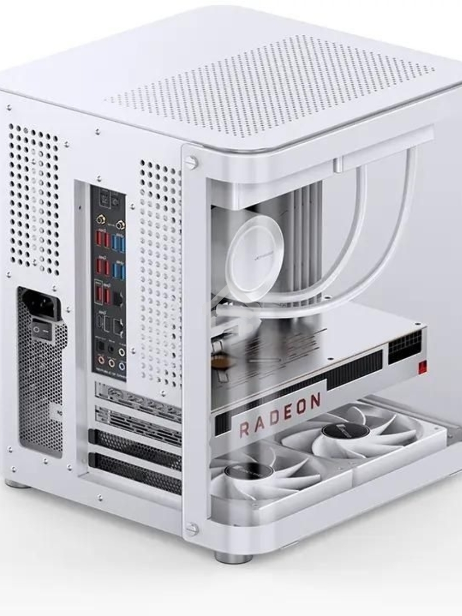 Корпус без блока питания JONSBO TK-1, Mini-Tower, TG, no fan, 1xUSB-A 3.2 + 1xUSB-C 3.2, mATX, mITX White