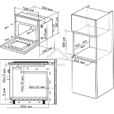 Духовой шкаф электрический Hyundai 6006.03 BG черное стекло