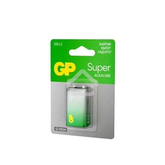 Алкалиновая батарейка GP Super Alkaline G-Tech 9V Крона - 1 шт. на блистере (1 шт.)