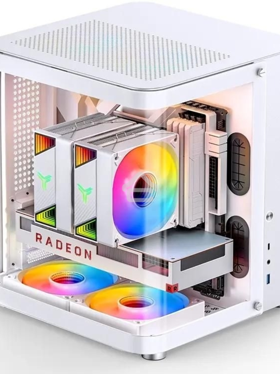 Корпус без блока питания JONSBO TK-1, Mini-Tower, TG, no fan, 1xUSB-A 3.2 + 1xUSB-C 3.2, mATX, mITX White