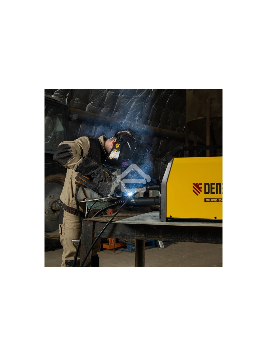 Аппарат инвертор. полуавтомат. сварки MultiMIG-200DP Synergy Double Pulse, 200 А, ПВ 80% Denzel